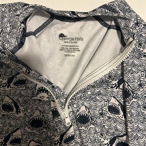 George Hats Swim Romper Sharks 18-24 Months